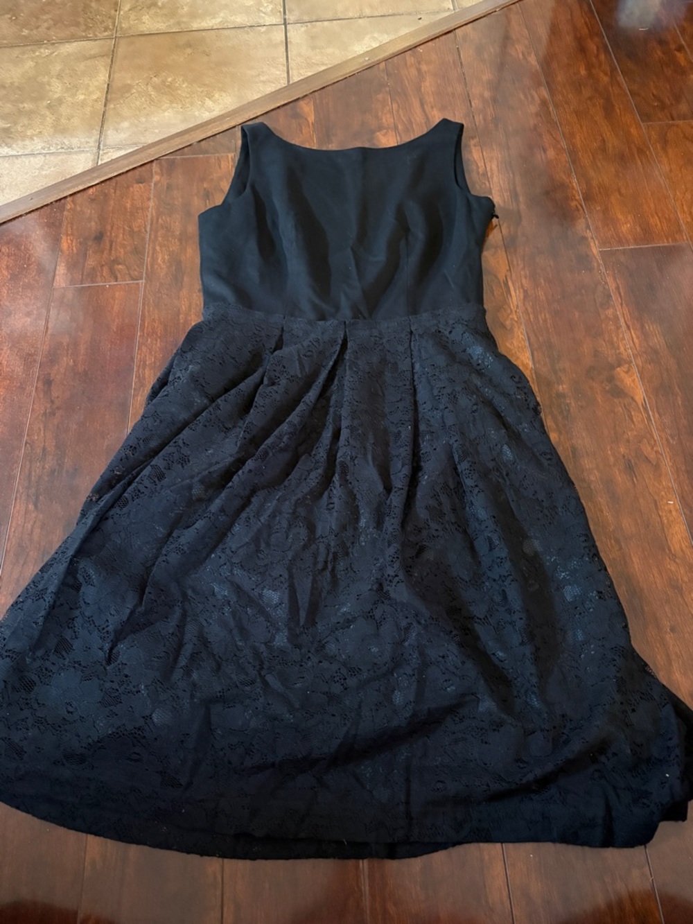 Talbots Black Lace Fit-and-Flare Dress